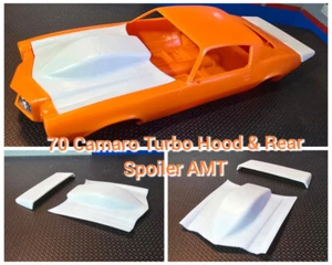 Resin Turbo Motorhaube & Heckspoiler Kombi für 70 Camaro AMT 1/25. - Bild 1 von 19