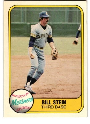 1981 Fleer #605 Bill Stein Seattle Mariners - Image 1 of 2