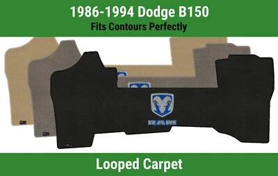 Lloyd Loop Front Mat for '86-94 B150 w/Ram Head w/Silver on Blue Ram - Image 1 of 4