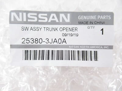 Interruptor de liberación de maletero puerta levadiza original OEM Nissan Infiniti 25380-3JA0A Foto 1 de 4