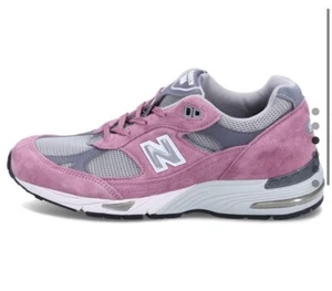 New Balance Sneakers Shoes 991 Made In England Pink Gray Men's US8 / JP26 NM - Picture 1 of 8