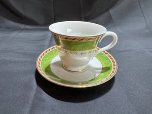Footed Cup & Saucer Set Seasons of Colour Green by ROYAL ALBERT - Picture 1 of 4