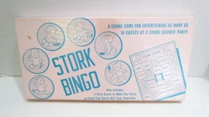 STORK BINGO 1957 BABY SHOWER PARTY JUEGO por LEISTER GAME CO. DE COLECCIÓN BIEN CUIDADO - Imagen 1 de 2