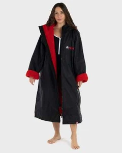 Dryrobe Long Sleeved Advanced - Black/Red - Picture 1 of 1