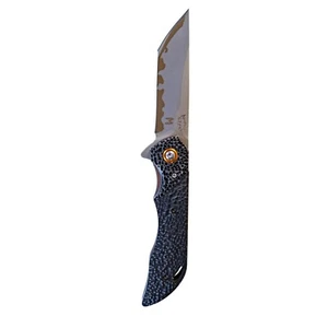 MUCTAC Hornback Flipper Knife Liner Lock Ball-Peen Handle Tanto Blade EDC - Picture 1 of 4