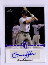 2013 Leaf Perfect Game PURPLE AUTO Grant Holmes #1/1 LA Dodgers 1st rd pick A's