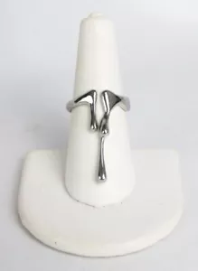 Vintage Sterlingsilber Modernist Tropf Tropf Nässen Ring - Größe 7 1/2 - Bild 1 von 6