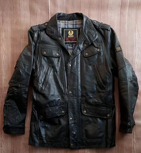 Belstaff Maple Leather Black Jacket Size 2XL Without Belt - Bild 1 von 19
