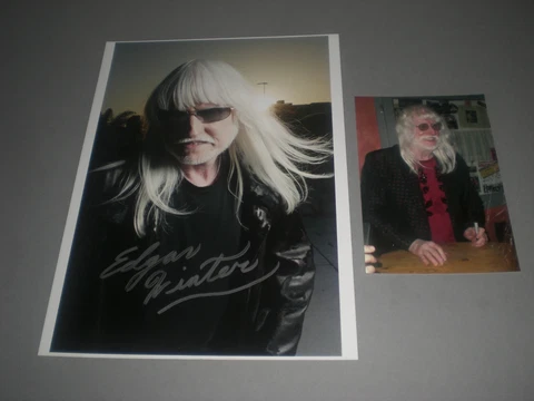 Edgar Winter Frankenstein signed autograph Autogramm 8x11 inch photo in person Cover