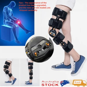 Adjustable Hinged Knee Support Brace -10-90° Angle Pain Relief ROM Stabilizer - Picture 1 of 18