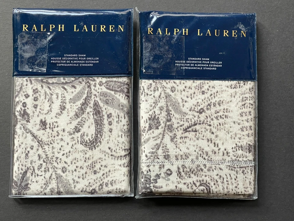 Ralph Lauren Dover Street Gwendolyn 2pc Standard Shams Gray