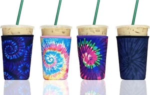 BAXENDALE AND CO Reusable Neoprene Insulator Sleeves Iced Coffee 22-24 OZ Cups - Picture 1 of 6
