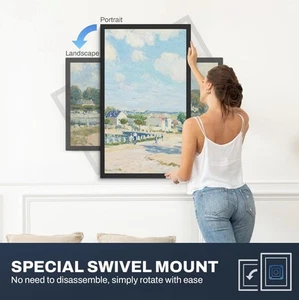 New Large Digital Picture Frame 32 inch Screen WiFi Digital Photo Frame Black - Picture 1 of 6