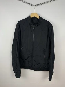 Diesel Biker Bomber Jacket Teflon Men's Size M Black Pre Owned Full Zip Luxury - Picture 1 of 24