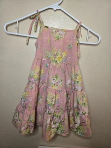 April Cornell Kleinkind Blumen Stufen Sommerkleid Größe 2 klassisch Sommer - Bild 1 von 5