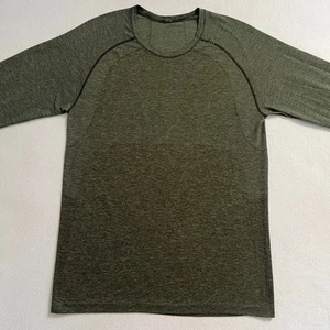 Lululemon Men Metal Vent Tech Long Sleeve 2.0 Willow Green Dark Olive Shirt L - Picture 1 of 9