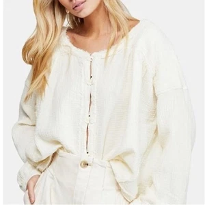 Free People Moving Mountains Long Sleeve Boho Top Size Small - Picture 1 of 6