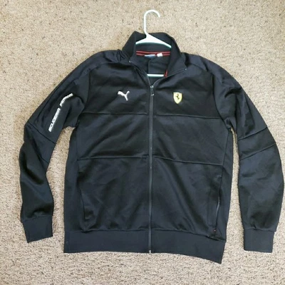 Chaqueta de Pista Puma Ferrari Para Hombre Grande Negra Scuderia Cremallera Completa Pullover EXCELENTE  Foto 1 de 4
