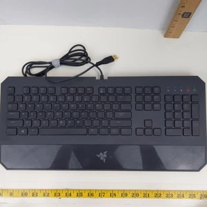Clavier de jeu Razer DeathStalker RZ03-0080 membrane filaire rétroéclairé USB noir PC - Photo 1/8