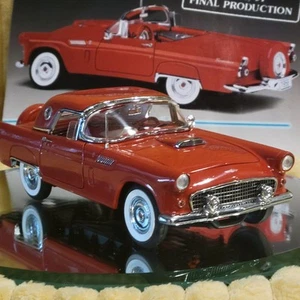 Danbury Mint 1/24 Scale 1956 Ford Thunderbird (Red) Hardtop W/Box Diecast Model - Picture 1 of 24