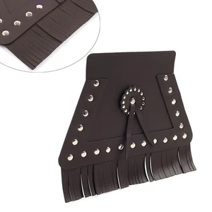 PU Leder hinteren Kotflügel Schmutzfänger Abdeckung mit Fransen braun für Harley - Bild 1 von 11