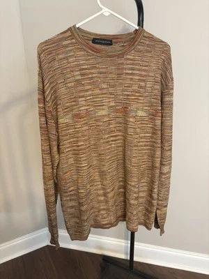 Suéter Pullover Vintage Jhane Barnes Gráfico Seda Cuello Redondo XL Ligero Y2K Foto 1 de 4