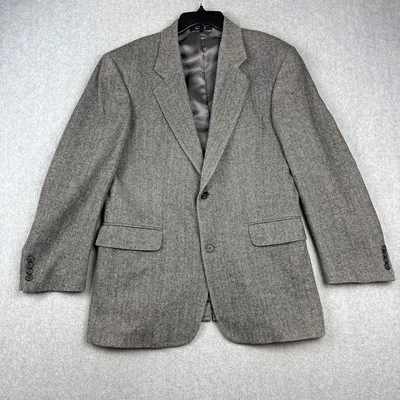 Blazer Gianfranco Para Hombres 42R Gris Espiga Camello Mezcla Chaqueta Deportiva Italia Foto 1 de 4