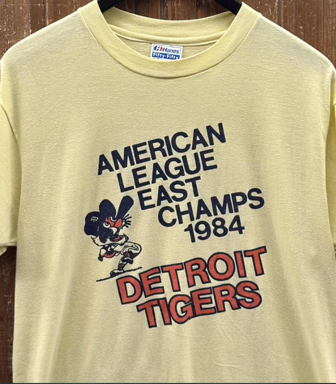 Detroit Tigers Vintage 1984 American League East Champs Tee Shirt AN59526 - Image 1 of 2