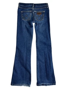 Wrangler Girls Bootcut Jeans Size 10 reg Dark Wash Western Riding Cowgirl BTS - Picture 1 of 11