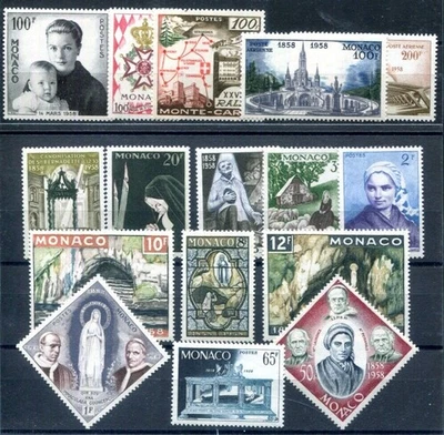 MONACO 1958 587-602 ** MNH FLAWLESS YEAR SET COMPLETE (00046 - Image 1 of 2