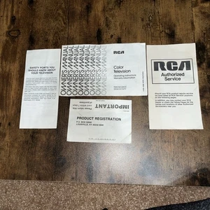 1987 RCA Instruction Book 2826 100‑3 - Picture 1 of 9