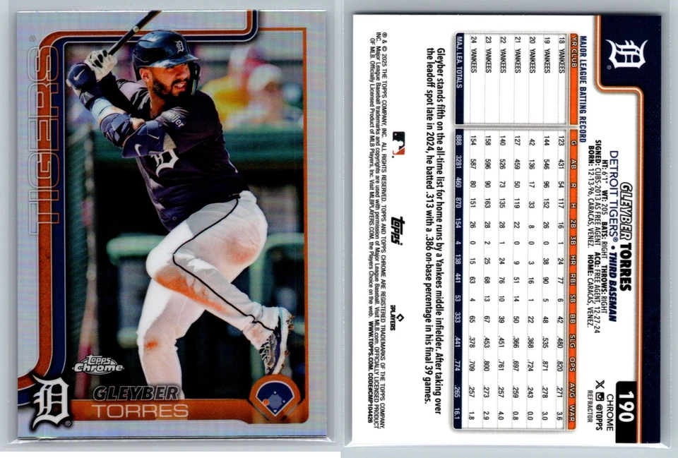 2025 Topps cromo refractores y paralelos de prisma #1-300 ¡Tú eliges y completa un conjunto! Foto 1 de 1