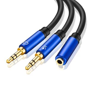 Headphone Splitter 5FT Headphone Splitter for Computer 3.5mm Female to 2 Dual... - Picture 1 of 7