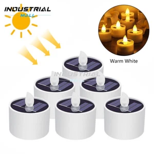 Solar LED Flameless Tea Light Tealight Candle Wedding Decoration Battery Include - Picture 1 of 17