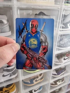 Deadpool Warriors Stephen Curry trading card comic artist Marat Mychaels - Zdjęcie 1 z 3
