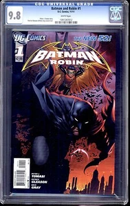 BATMAN AND ROBIN #1 CGC 9.8 NUEVO 52 DIFÍCIL DE ENCONTRAR - Imagen 1 de 1