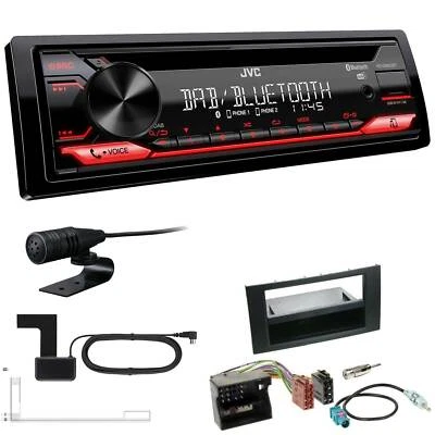 JVC KD-DB622BT DAB inkl Antenne Bluetooth Einbauset für Ford Focus II anthrazit - Bild 1 von 4