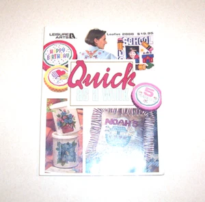 Leisure Arts "Quick as a Wink" Cross Stitch Pattern Book Paperback - Picture 1 of 1