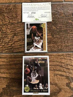 1992 Classic Draft Picks Gold Shaquille O'Neal Signed Auto Rookie Card - Image 1 of 4