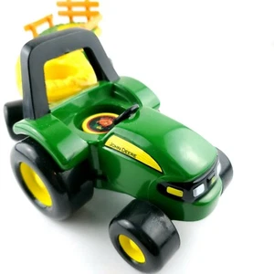 John Dear Toy Tractor With 2 Wagons Yellow Green 15' Long 3.5 Wide USA Seller - Picture 1 of 12