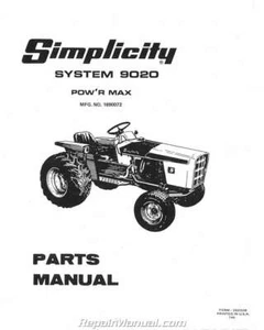 Simplicity Power Max 9020 9020 Allis Chalmers 720 Lawn Garden Chassis Parts M... - Picture 1 of 1