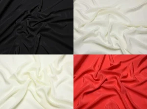 Crepe de Chine 100% Seide Bluse Seidenkleid Schal Nachtkleid Silk Stoff Uni  - Bild 1 von 6