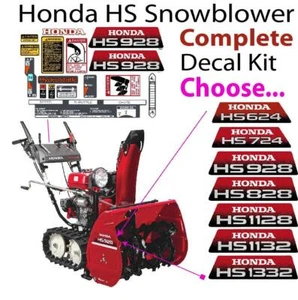 Honda Snow blower HS 624 724 828 928 1132 1332 Decal Sticker Kit WA WAS TA TAS - Picture 1 of 10