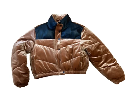 Abrigo acolchado Celebrity rosa para mujer color coñac completo con cremallera y botones L Foto 1 de 4