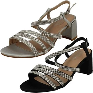 SANDALIAS DE TACÓN ANCHO DIAMANTE F1R2037 PARA DAMA POR SPOT EN VENTA AL POR MENOR £28.00 - Imagen 1 de 17