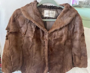 Vintage Stein Bros. Nerz Schal/Cape Ungröße passt Small/Med - Bild 1 von 4