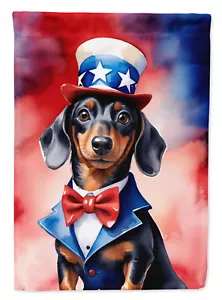Dachshund Patriotic USA American Flag Garden Size DAC5698GF - Picture 1 of 3