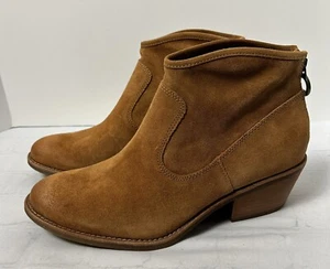 Sofft Aisley Suede Leather Western Bootie Womens Size 10 Russet Brown Boots - Picture 1 of 12