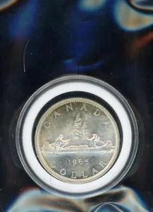 1965 Canadian Silver $1 Dollar Coin Canada - Bild 1 von 2