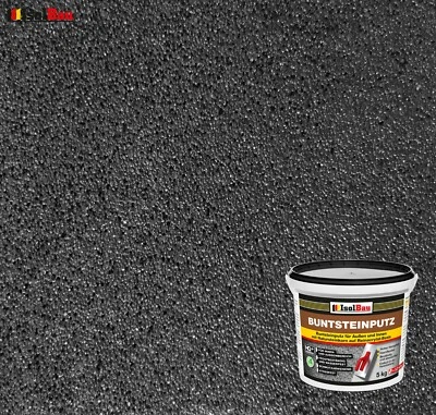 ISOLBAU Buntsteinputz Mosaikputz BP 100 (Anthrazit) 5 kg Absolute ProfiQualität